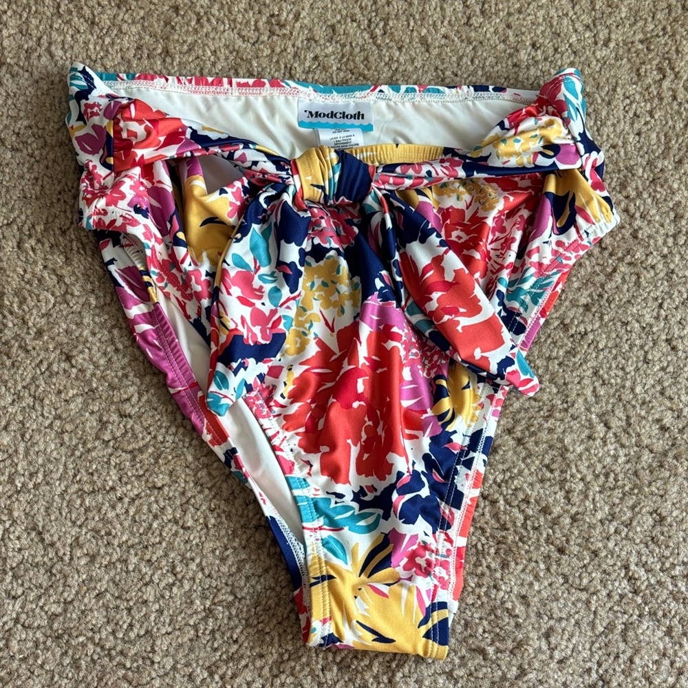 Modcloth Multicolor Floral Bikini Bottoms